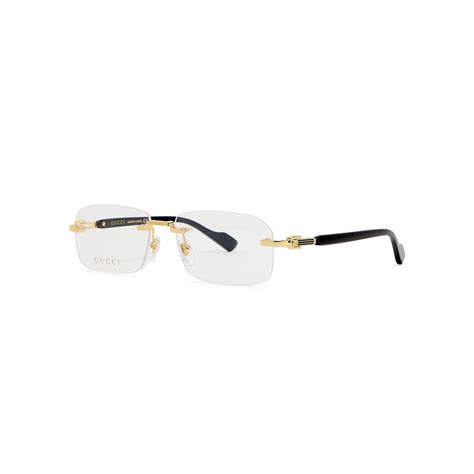 optiker gucci|Rectangular fit optical frame in black .